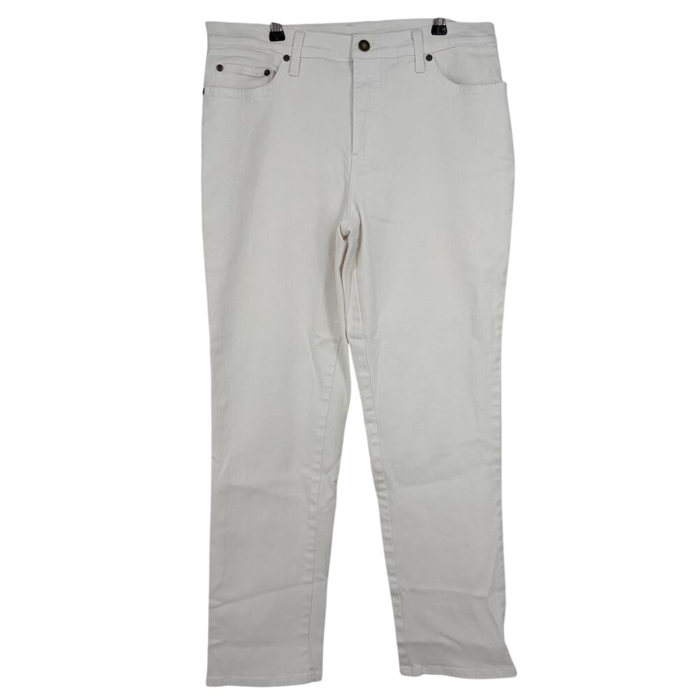Newport News Jeanology Vintage Y2K Women's White Straight Leg Jeans Size 14